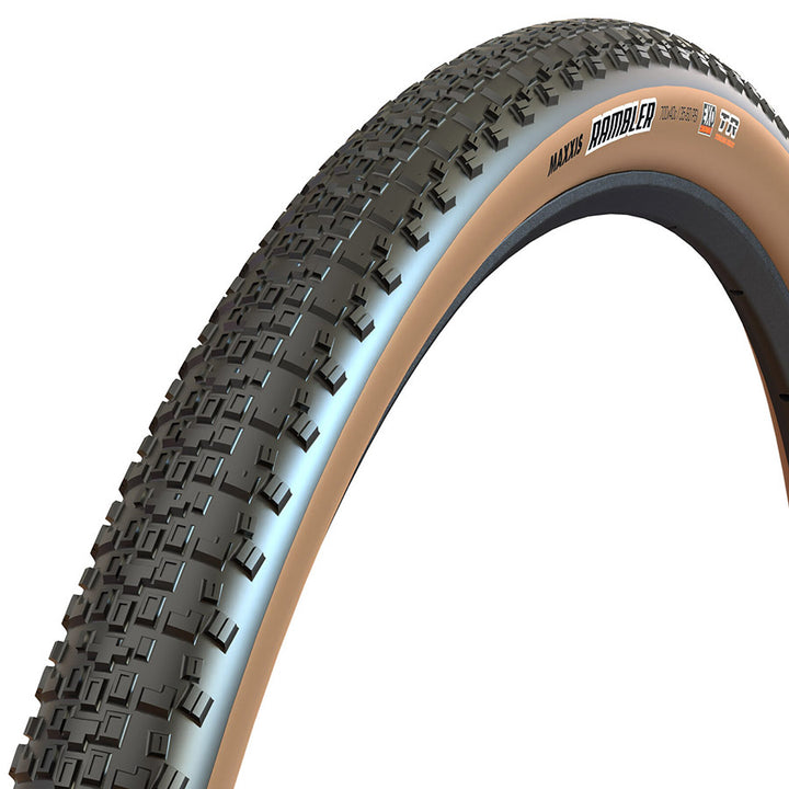 Maxxis, Rambler, Gravel Tire, 700x38C, Folding, Tubeless Ready, Dual, EXO, 120TPI, Black