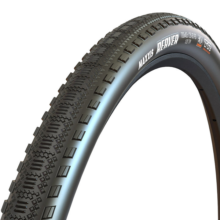 Maxxis, Reaver, Gravel Tire, 700x40C, Folding, Tubeless Ready, Dual, EXO, 120TPI, Black