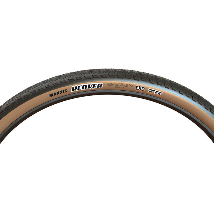 Maxxis, Reaver, Gravel Tire, 700x40C, Folding, Tubeless Ready, Dual, EXO, 120TPI, Black