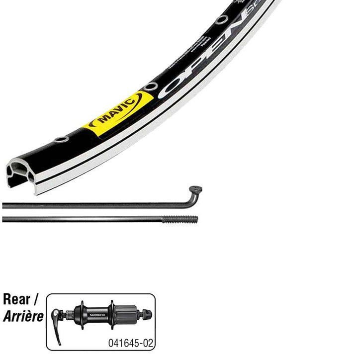 Wheel Shop - Mavic Open Elite Black/ Shimano RS400 Black