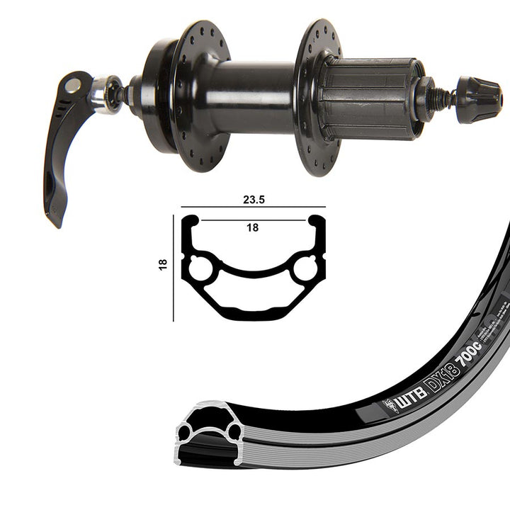 Wheel Shop - WTB DX18 QR Rim and Disc 27.5"