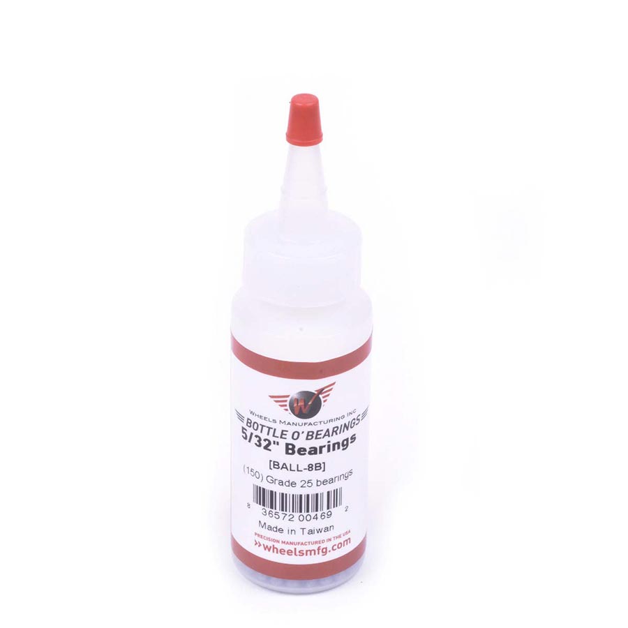 Wheels Manufacturing, Steel Ball Bearings, Bottle of 500, 5/32&