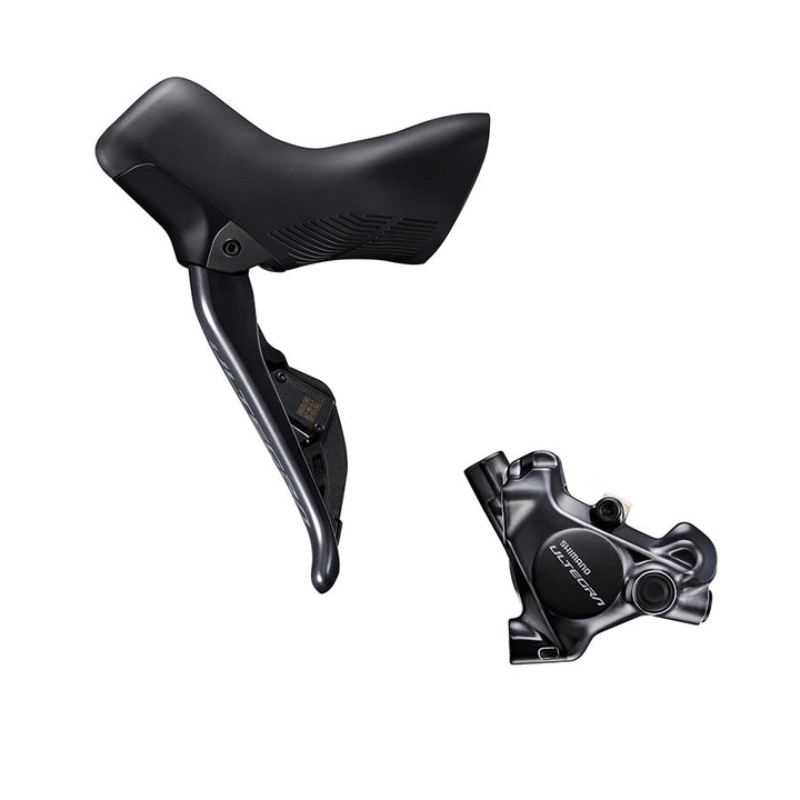 Shimano, Ultegra Di2 ST-R8170 / BR-R8170, Road Hydraulic Disc Brake, Front, Flat mount, 160mm, Black, IR8170DLF6SC100F