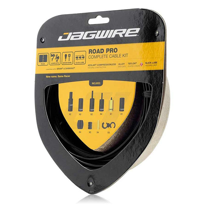 Jagwire, Road Pro, Complete brake cable &amp; housing kit, SRAM/Shimano, Black