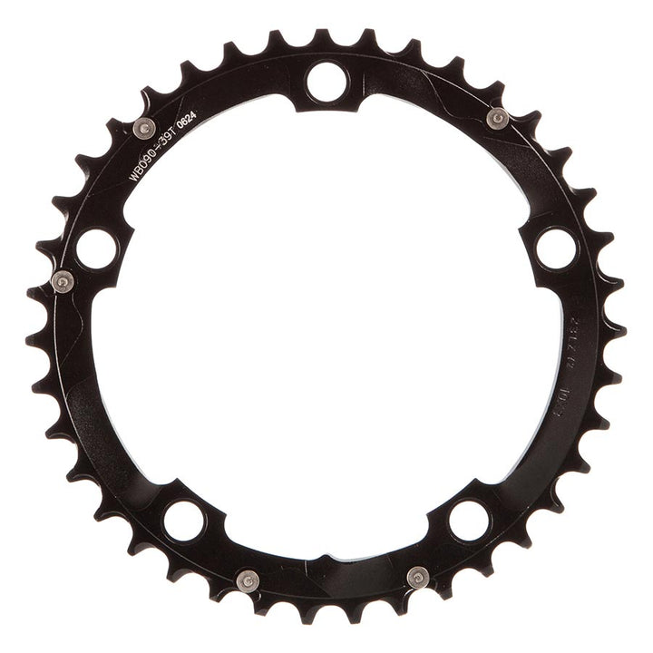 FSA, 39T, 10sp., BCD: 130mm, 5 Bolts, Inner Chainring, For Road triple, Aluminum, Black, 370-0239