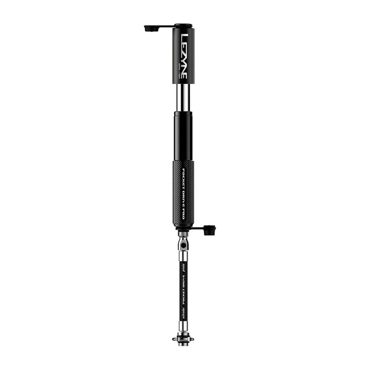 Lezyne, Pocket Drive Pro, Pump, 140mm, 160psi, ABS flip chuck, Black