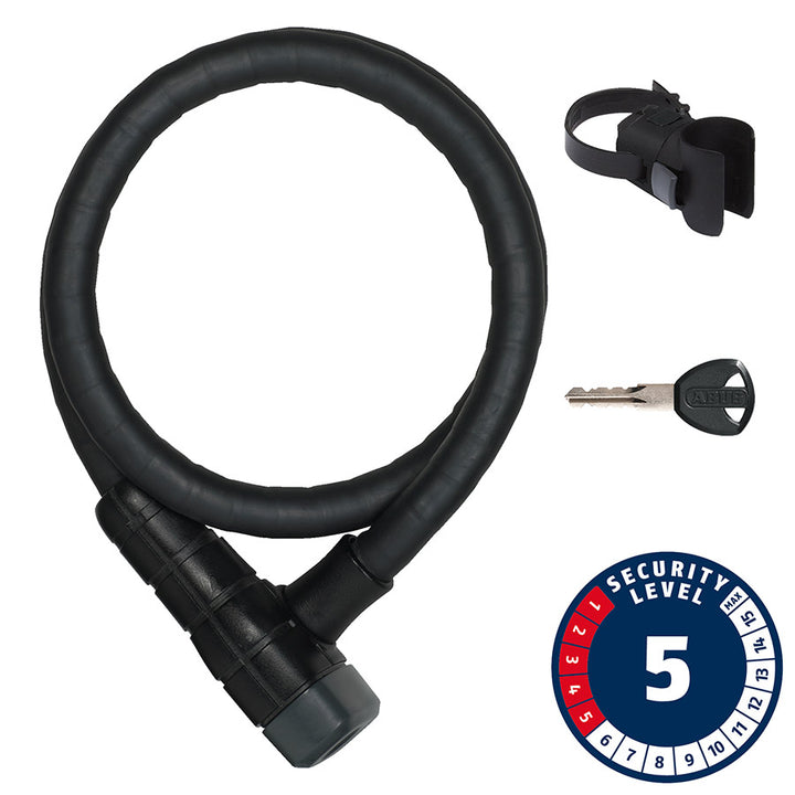 Abus, Microflex 6615K, Armored cable with key lock, 15mm x 85cm (15mm x 2.8&