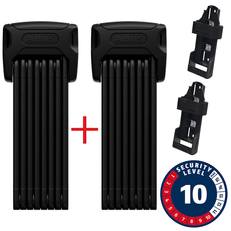 Abus, Bordo XPlus 6000K Twinset, Folding Lock, Key, 90cm, 3&