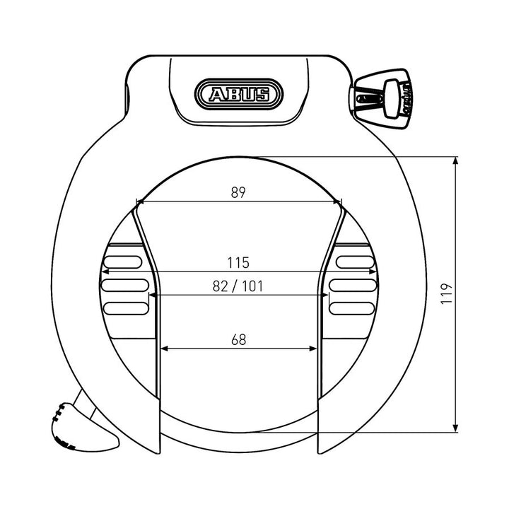 Abus, 4750X NR Pro Amparo, Frame Lock, Key, Black